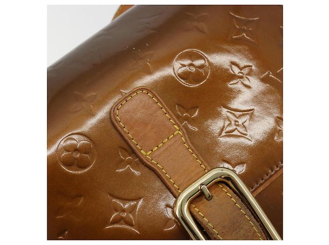 LOUIS VUITTON Borsa a Spalla Monogram Vernis Christie GM Bronze M91107 Auth ka4295 Bronzo - vista 15