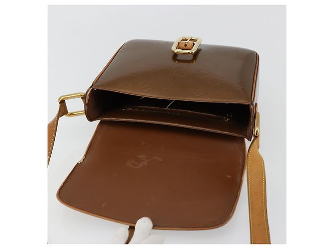 LOUIS VUITTON Borsa a Spalla Monogram Vernis Christie GM Bronze M91107 Auth ka4295 Bronzo - vista 16