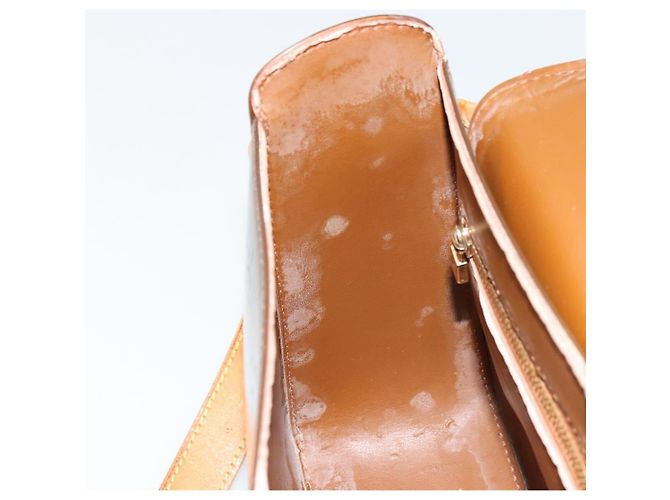 LOUIS VUITTON Borsa a Spalla Monogram Vernis Christie GM Bronze M91107 Auth ka4295 Bronzo - vista 21