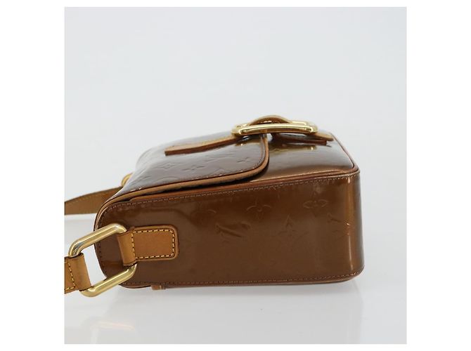 LOUIS VUITTON Borsa a Spalla Monogram Vernis Christie GM Bronze M91107 Auth ka4295 Bronzo - vista 5