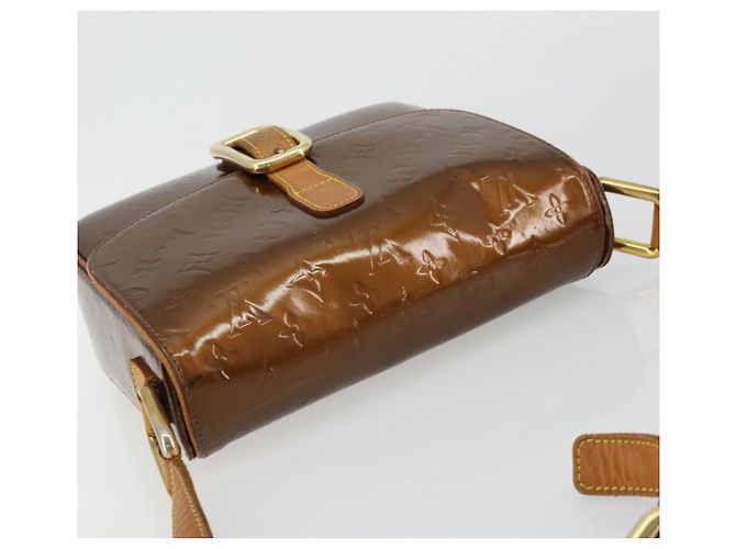 LOUIS VUITTON Borsa a Spalla Monogram Vernis Christie GM Bronze M91107 Auth ka4295 Bronzo - vista 6
