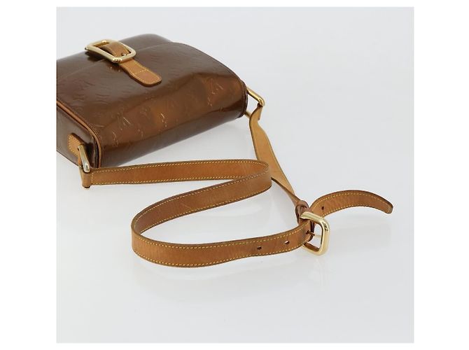 LOUIS VUITTON Borsa a Spalla Monogram Vernis Christie GM Bronze M91107 Auth ka4295 Bronzo - vista 7