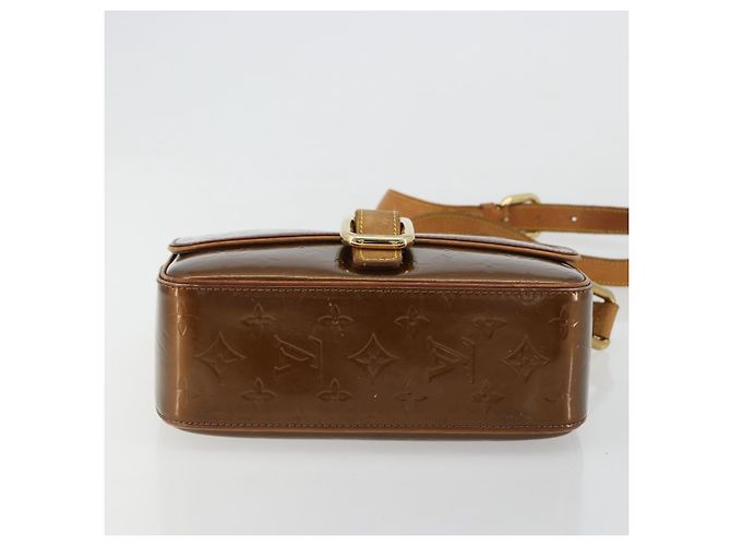 LOUIS VUITTON Borsa a Spalla Monogram Vernis Christie GM Bronze M91107 Auth ka4295 Bronzo - vista 9