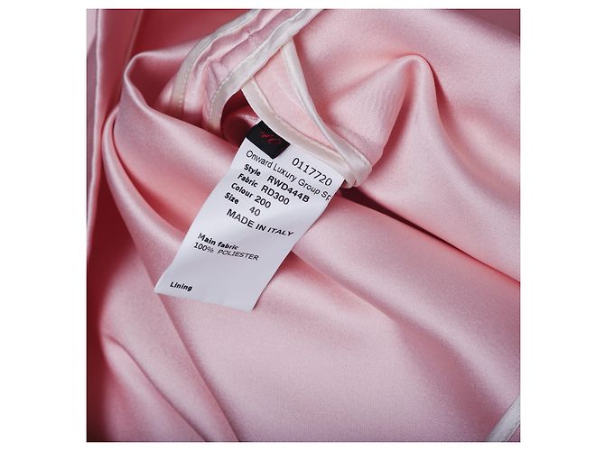 Vestido mini estructurado rosa con bordado floral de Rochas - vista 7