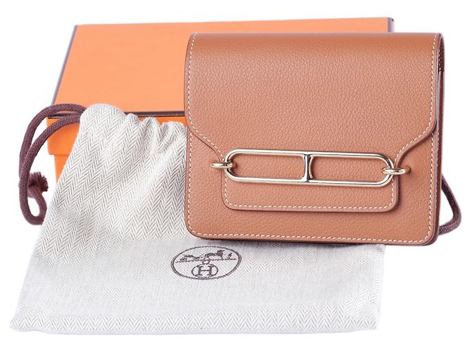 Portafoglio Hermès Roulis Gold Evercolor Leather Cammello - vista 11