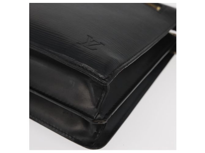 LOUIS VUITTON Epi Angian Shoulder Bag 2way Black M52112 LV Auth 179695 Nero - vista 9