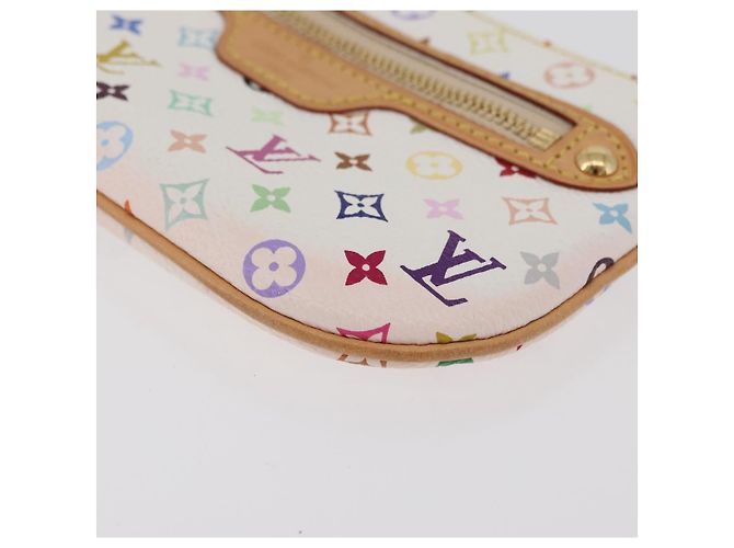 LOUIS VUITTON Monogram Multicolor Pochette MM Pochette Bianca M60028 LV Auth 178378A Bianco - vista 10