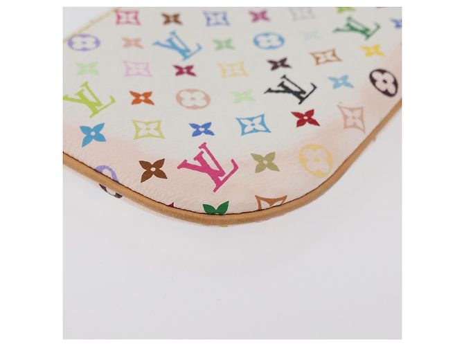 LOUIS VUITTON Monogram Multicolor Pochette MM Pochette Bianca M60028 LV Auth 178378A Bianco - vista 11