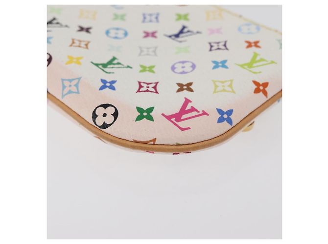 LOUIS VUITTON Monogram Multicolor Pochette MM Pochette Bianca M60028 LV Auth 178378A Bianco - vista 12