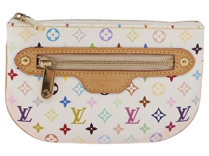 LOUIS VUITTON Monogram Multicolor Pochette MM Pochette Bianca M60028 LV Auth 178378A Bianco - vista 2