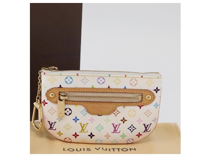 LOUIS VUITTON Monogram Multicolor Pochette MM Pochette Bianca M60028 LV Auth 178378A Bianco - vista 21