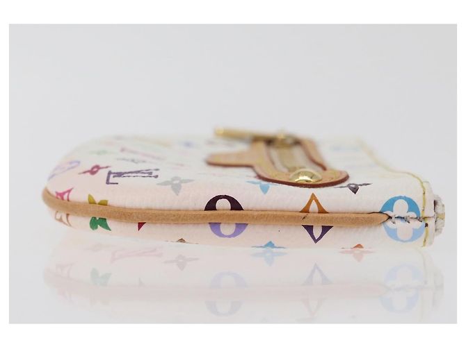 LOUIS VUITTON Monogram Multicolor Pochette MM Pochette Bianca M60028 LV Auth 178378A Bianco - vista 5
