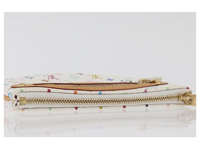 LOUIS VUITTON Monogram Multicolor Pochette MM Pochette Bianca M60028 LV Auth 178378A Bianco - vista 7