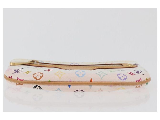 LOUIS VUITTON Monogram Multicolor Pochette MM Pochette Bianca M60028 LV Auth 178378A Bianco - vista 8