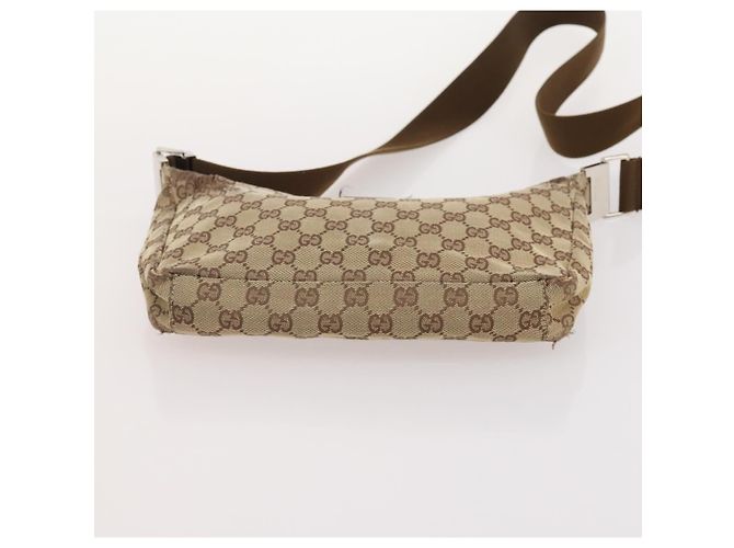 Borsa Tote GUCCI GG Supreme GG Canvas Web Sherry Line PVC 2 Set Beige Auth bs35109 - vista 16