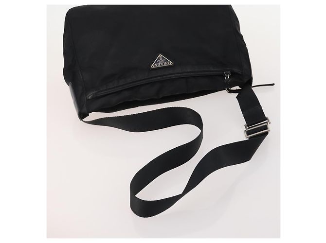 Borsa a tracolla PRADA Nylon 3 Set Black Beige Auth am11451 Nero - vista 12