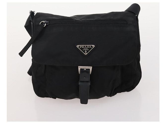 Borsa a tracolla PRADA Nylon 3 Set Black Beige Auth am11451 Nero - vista 17