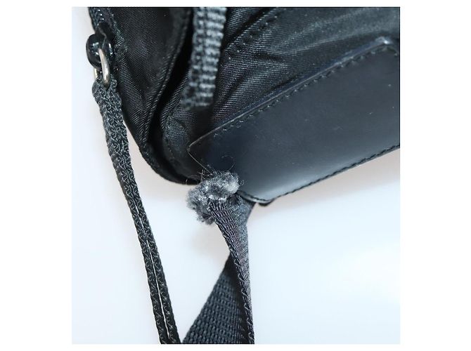 Borsa a tracolla PRADA Nylon 3 Set Black Beige Auth am11451 Nero - vista 20
