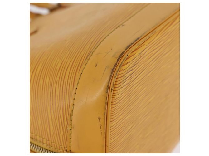 Borsa LOUIS VUITTON Epi Alma Gialla M52149 LV Auth BA12501 Giallo - vista 11