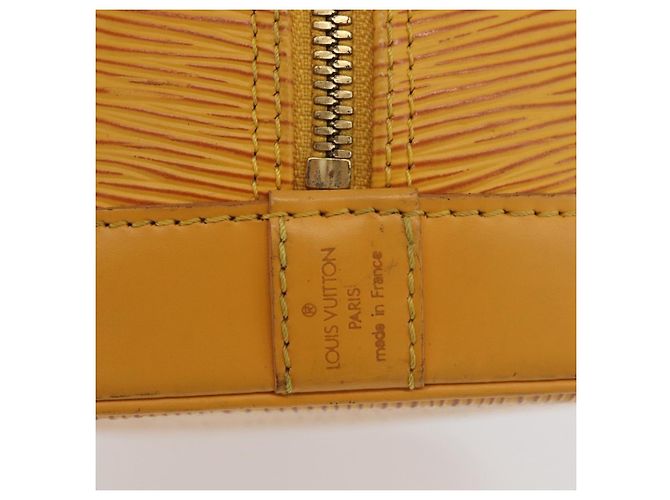 Borsa LOUIS VUITTON Epi Alma Gialla M52149 LV Auth BA12501 Giallo - vista 15