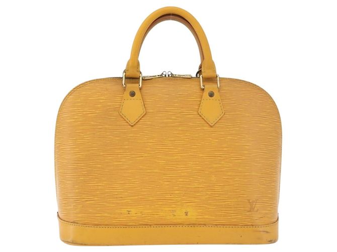 Borsa LOUIS VUITTON Epi Alma Gialla M52149 LV Auth BA12501 Giallo - vista 2
