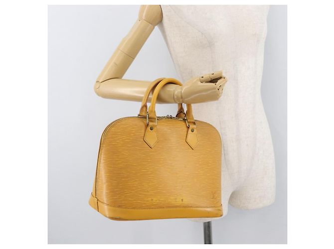Borsa LOUIS VUITTON Epi Alma Gialla M52149 LV Auth BA12501 Giallo - vista 23