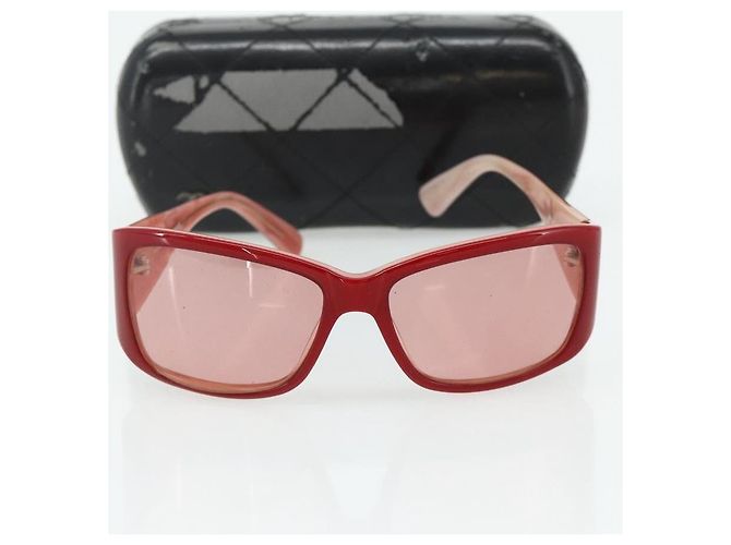 Gafas de sol CHANEL de plástico Rojo CC Auth 179323A Roja - vista 13