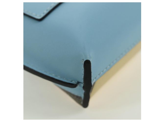 LOEWE �~ Ghibli My Neighbor Totoro Gate Pocket Leather Light Blue Auth 167291SM - Ansicht 13