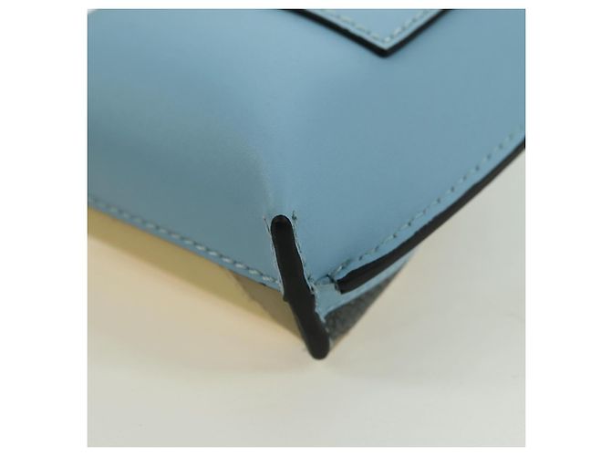 LOEWE �~ Ghibli My Neighbor Totoro Gate Pocket Leather Light Blue Auth 167291SM - Ansicht 14