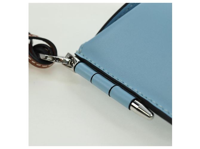 LOEWE �~ Ghibli My Neighbor Totoro Gate Pocket Leather Light Blue Auth 167291SM - Ansicht 15