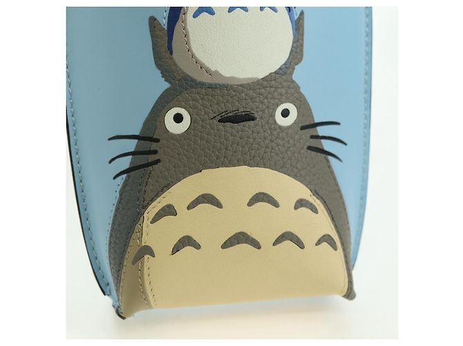 LOEWE �~ Ghibli My Neighbor Totoro Gate Pocket Leather Light Blue Auth 167291SM - Ansicht 17