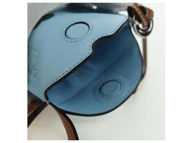 LOEWE �~ Ghibli My Neighbor Totoro Gate Pocket Leather Light Blue Auth 167291SM - Ansicht 20