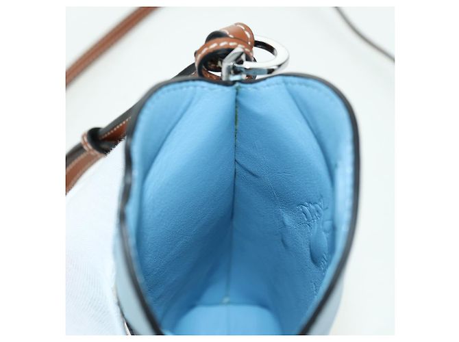 LOEWE �~ Ghibli My Neighbor Totoro Gate Pocket Leather Light Blue Auth 167291SM - Ansicht 23