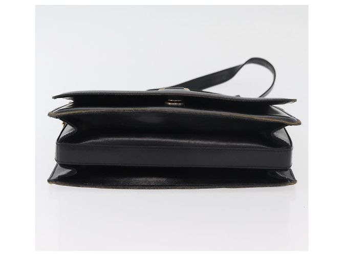 Borsa a tracolla GUCCI Horsebit Web Sherry Line Pelle Nera Oro Auth 179764 Nero D'oro - vista 10