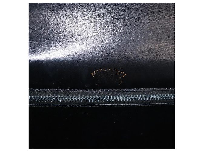 Borsa a tracolla GUCCI Horsebit Web Sherry Line Pelle Nera Oro Auth 179764 Nero D'oro - vista 17
