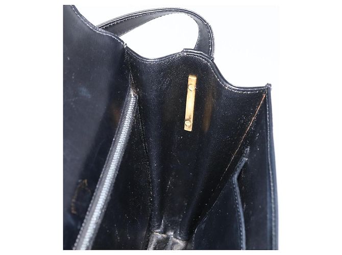 Borsa a tracolla GUCCI Horsebit Web Sherry Line Pelle Nera Oro Auth 179764 Nero D'oro - vista 19