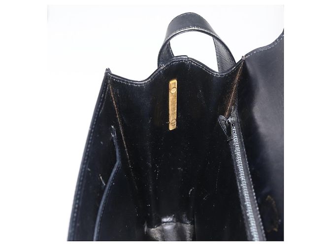 Borsa a tracolla GUCCI Horsebit Web Sherry Line Pelle Nera Oro Auth 179764 Nero D'oro - vista 20