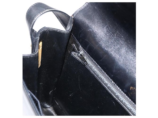 Borsa a tracolla GUCCI Horsebit Web Sherry Line Pelle Nera Oro Auth 179764 Nero D'oro - vista 21