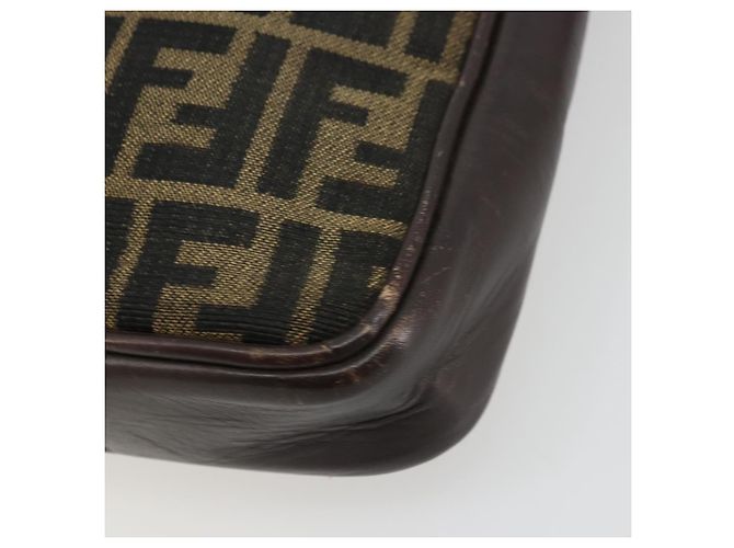 FENDI Zucca Canvas Schultertasche Braun Schwarz Authentisch ep14508 - Ansicht 10