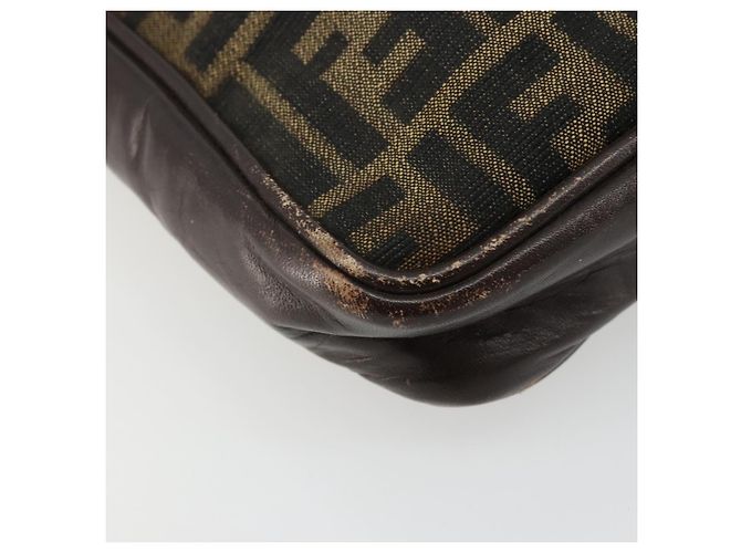 FENDI Zucca Canvas Schultertasche Braun Schwarz Authentisch ep14508 - Ansicht 11