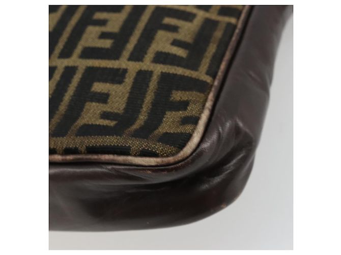 FENDI Zucca Canvas Schultertasche Braun Schwarz Authentisch ep14508 - Ansicht 12