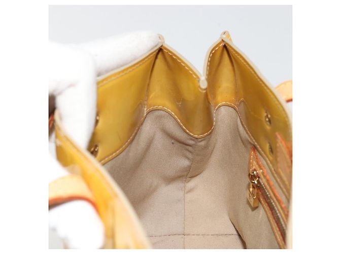 LOUIS VUITTON Borsa Monogram Vernis Reade PM Beige M91144 LV Auth ep14512 - vista 19