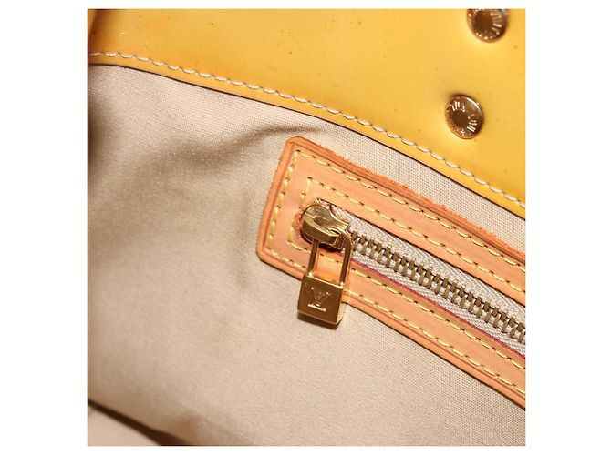 LOUIS VUITTON Borsa Monogram Vernis Reade PM Beige M91144 LV Auth ep14512 - vista 20