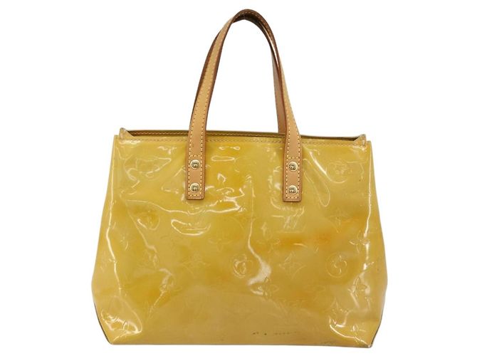 LOUIS VUITTON Borsa Monogram Vernis Reade PM Beige M91144 LV Auth ep14512 - vista 3