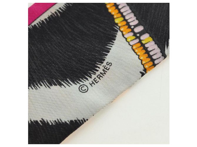 Hermès Foulard Twilly in seta HERMES "PELAGES ET CAMOUFLAGE" Multicolor Autentico 179320M Multicolore - vista 10