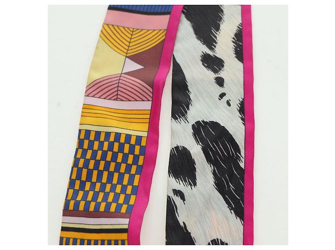 Hermès Foulard Twilly in seta HERMES "PELAGES ET CAMOUFLAGE" Multicolor Autentico 179320M Multicolore - vista 4