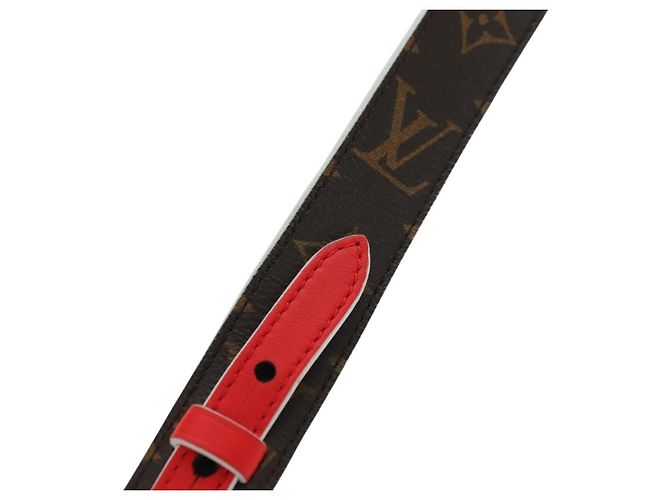 LOUIS VUITTON Tracolla Monogram 41.7"" Rouge J02287 LV Auth 178051V Rosso Monogramma - vista 3