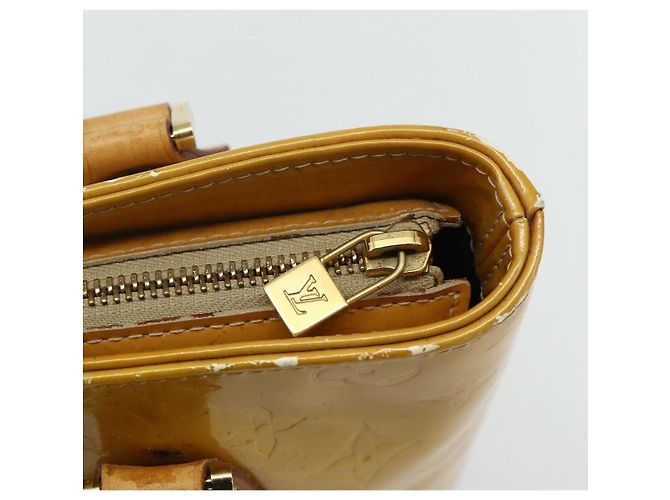 LOUIS VUITTON Borsa Monogram Vernis Houston Beige M91004 LV Auth ep14601 - vista 14