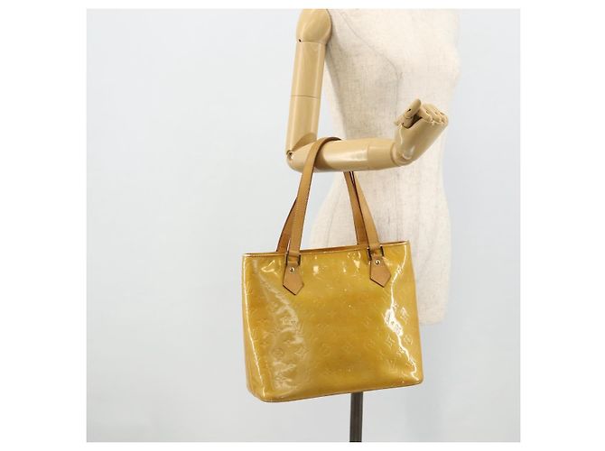LOUIS VUITTON Borsa Monogram Vernis Houston Beige M91004 LV Auth ep14601 - vista 23