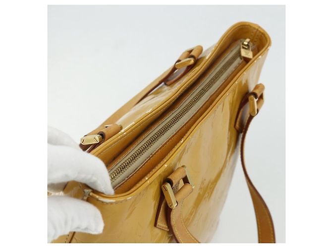 LOUIS VUITTON Borsa Monogram Vernis Houston Beige M91004 LV Auth ep14601 - vista 6